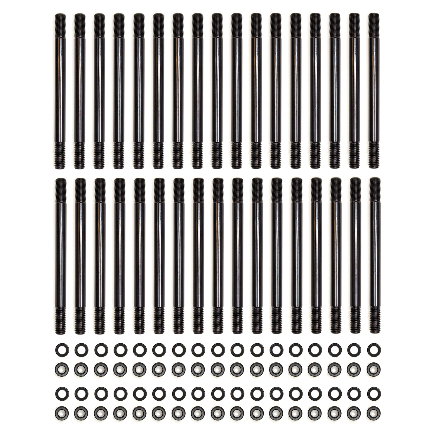 What material is used in the cylinder head stud kit?